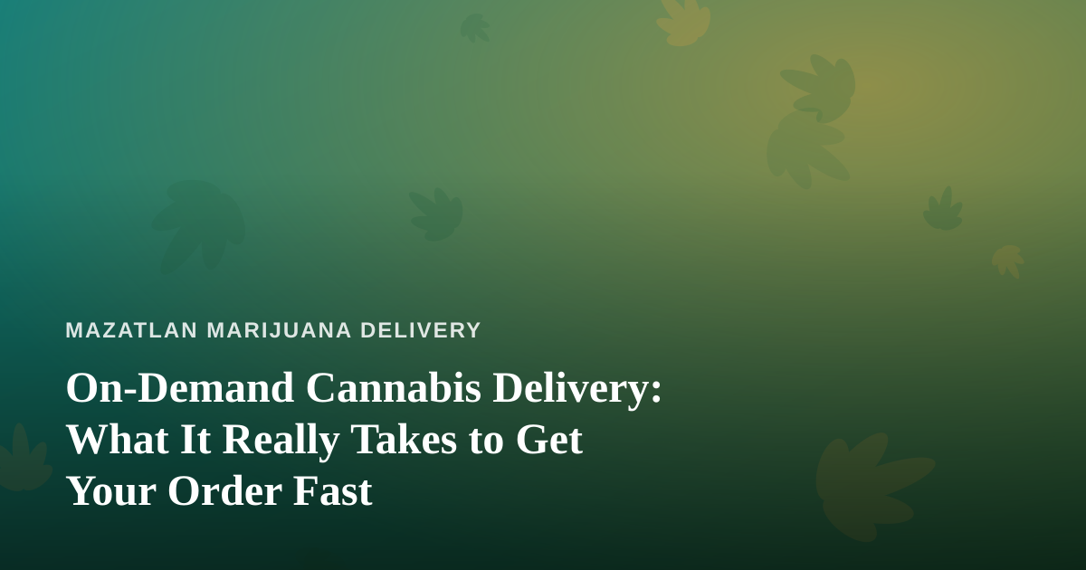 On-Demand Cannabis Delivery: What It Really Takes to Get Your Order Fast