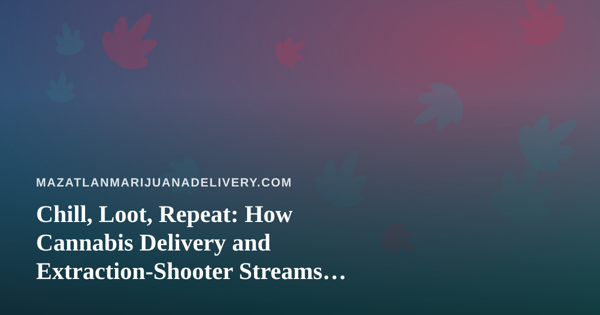 Chill, Loot, Repeat: How Cannabis Delivery and Extraction-Shooter Streams Like Arc Raiders and Wardogs Go Together